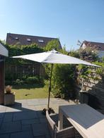 Madison parasol incl betonnen (hond) voet, Tuin en Terras, Parasols, Stokparasol, Zo goed als nieuw, Ophalen, 2 tot 3 meter