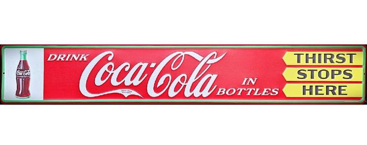 Drink Coca Cola In Bottles., Verzamelen, Merken en Reclamevoorwerpen, Nieuw, Reclamebord, Ophalen of Verzenden