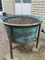 Antieke ketel van koper ., Tuin en Terras, 60 cm of meer, Rond, Gebruikt, Metaal