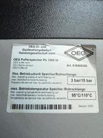 Cv Buffervat 1000 l met 1 warmtewisselaar, Doe-het-zelf en Verbouw, Geisers en Boilers, Www.cvheat.com, Gebruikt, 100 liter of meer