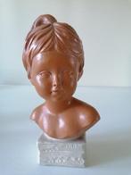 27 cm hoog kinderbuste op sokkel, Antiek en Kunst, Curiosa en Brocante, Ophalen of Verzenden