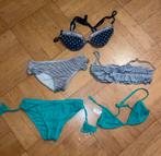 Bikini groen wit blauw gestreept 158 164 bh 7, Ophalen of Verzenden, Zo goed als nieuw