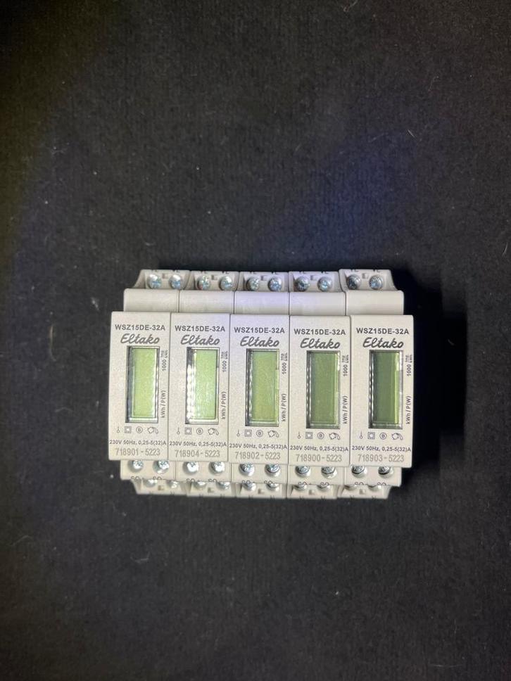 5x Eltako WSZ15DE-32A Stroommeter/kWh Meter, Doe-het-zelf en Verbouw, Elektra en Kabels, Gebruikt, Overige typen, Ophalen of Verzenden