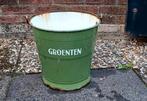 Emmer Groenten Emaille  Gebruikt als bloempot., Antiek en Kunst, Antiek | Emaille, Ophalen