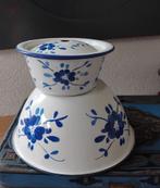 Schaaltjes, blauw wit gebloemd., Ophalen of Verzenden