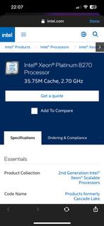 Intel procesor Xeon Platinum 8270 SRF96 2.7 Ghz l00BE421 NEW