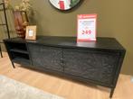 Uniek item!! Zwart houten tv dressoir 160cm, Ophalen, 150 tot 200 cm, Zo goed als nieuw, Minder dan 100 cm