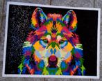 Wolf - 30 x 40 cm. Diamond Painting Schilderij, Minder dan 50 cm, Oorspronkelijke maker, Nieuw, Ophalen of Verzenden
