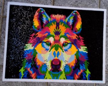 Wolf - 30 x 40 cm. Diamond Painting Schilderij beschikbaar voor biedingen