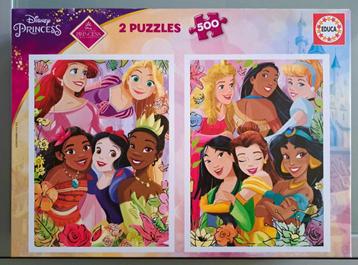 Puzzels Educa Disney Princessen 2 x 500 stukjes beschikbaar voor biedingen