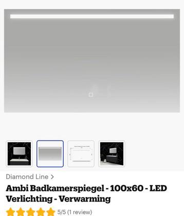 Badkamerspiegel, met ledverlichting en verwarming  beschikbaar voor biedingen