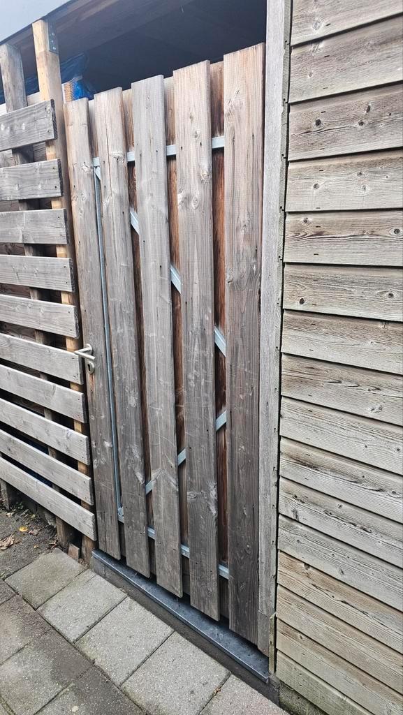 Douglas Houten Tuinpoort, Tuin en Terras, Tuinpoorten, Gebruikt, Looppoort, Hout, 150 tot 200 cm, 100 tot 150 cm, Ophalen of Verzenden