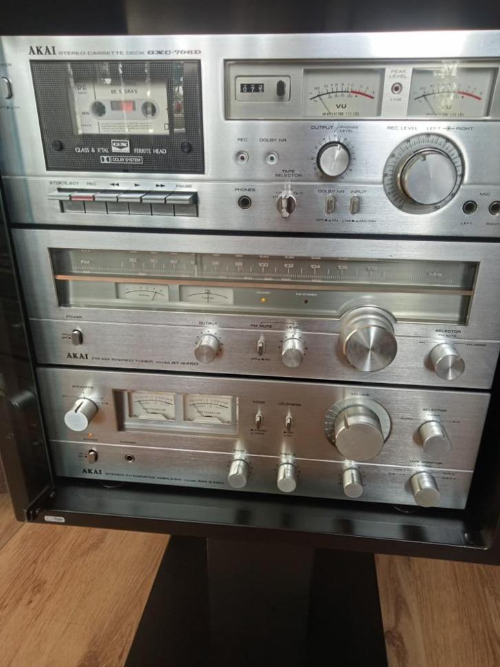 akai sterio set geheel kompleet,,bieden vanaf 400 euro,,, Audio, Tv en Foto, Stereo-sets, Zo goed als nieuw, Cassettedeck, Tuner of Radio