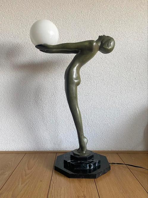 Vintage Clarté vloerlamp Max Le Verrier, Huis en Inrichting, Lampen | Vloerlampen, Zo goed als nieuw, Minder dan 100 cm, Metaal
