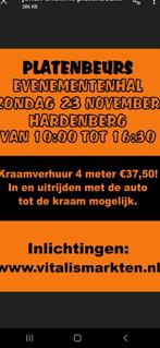 Zon.23 nov grote platenbeurs hardenberg evenem.hal, Cd's en Dvd's, Vinyl | Overige Vinyl, Ophalen of Verzenden, Zo goed als nieuw