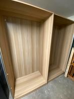 Pax kledingkast met schuifdeuren spiegel/ houtkleur, Huis en Inrichting, Kasten | Kledingkasten, Ophalen, Met plank(en), Gebruikt