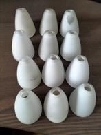 Glazen lampenkapjes, Gebruikt, Wit, Rond, Ophalen of Verzenden