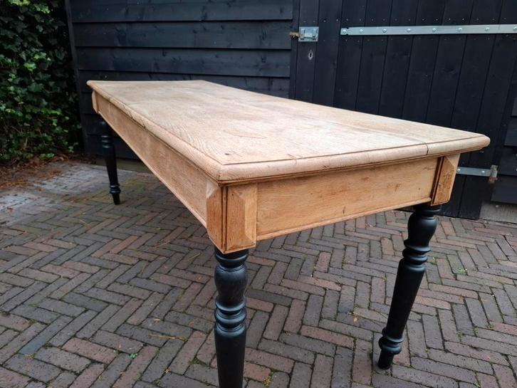 Oude eiken eettafel, Huis en Inrichting, Tafels | Eettafels, Gebruikt, 50 tot 100 cm, Rechthoekig, Ophalen