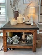 Oude werkbank, Huis en Inrichting, Tafels | Sidetables, Ophalen, Gebruikt, 25 tot 50 cm, Rechthoekig