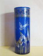 Antieke art nouveau Legras vaas, emaille vlinders; ca 1910, Antiek en Kunst, Verzenden