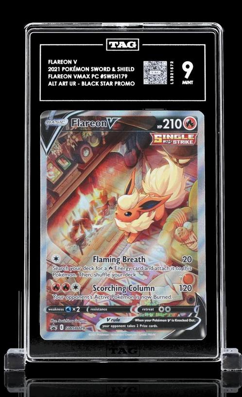 TAG Flareon V MINT slab, Hobby en Vrije tijd, Verzamelkaartspellen | Pokémon, Nieuw, Losse kaart, Foil, Ophalen of Verzenden