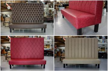 3 x hoge eetkamerbank wandbank mancave horeca restaurant beschikbaar voor biedingen