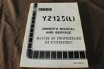 Yamaha YZ125 L 1983 motorcycle owner's / service manual, Ophalen of Verzenden, Yamaha