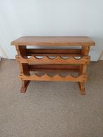 Vintage eiken wijnrek voor 10 flessen, Gebruikt, 5 tot 15 flessen, Ophalen of Verzenden, Minder dan 50 cm