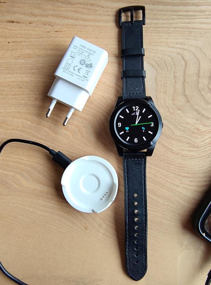 wuzzi watch orion III, Sieraden, Tassen en Uiterlijk, Smartwatches, Gebruikt, Android, Zwart, GPS, Hartslag, Stappen, Waterdicht