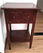 Houten kastje / bijzettafel met 2 lades 40,5 x 30 x h66, Huis en Inrichting, Kasten | Ladekasten, Ophalen, Minder dan 50 cm, Gebruikt