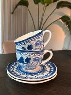 Blond Amsterdam Delfts Blond kop en schotel (2), Blond Amsterdam, Ophalen of Verzenden, Zo goed als nieuw, Kop(pen) en/of Schotel(s)