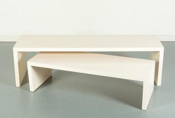 Set van twee design salontafels / bijzettafels beschikbaar voor biedingen