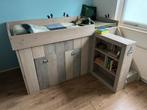 Steigerhouten bed met lades, Ophalen of Verzenden, Gebruikt, Overige typen
