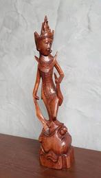 Houten Balinees vintage beeldje van Dewi Ratih van rozenhout, Antiek en Kunst, Ophalen of Verzenden