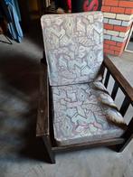 Rookstoel met dikke kussens - Opknapper, Huis en Inrichting, Fauteuils, Ophalen, Gebruikt, Vintage, 75 tot 100 cm
