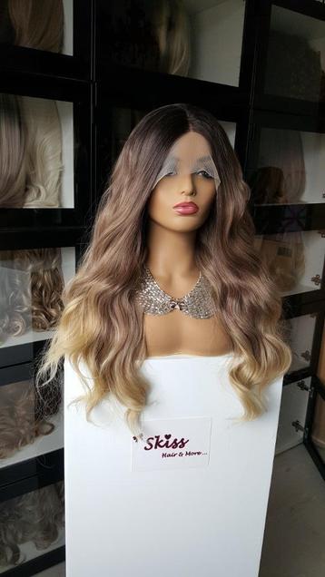 Basic Lace Pruik: Donkere Uitgroei, bruin, blond, ombre
