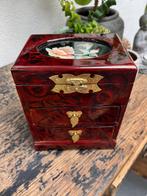 Chinees sieraden kastje 3D bewerkt chinese bloemen, Chinees diorama kistje box doos juwelenkist chinese, Ophalen of Verzenden
