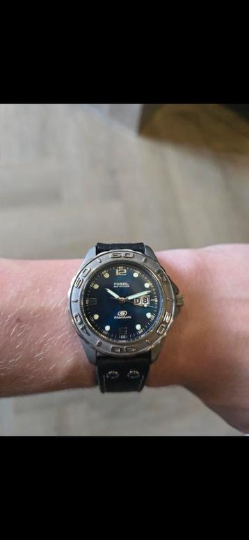 Fossil Blue Titanium Herenhorloge TI-5007. Vintage beschikbaar voor biedingen