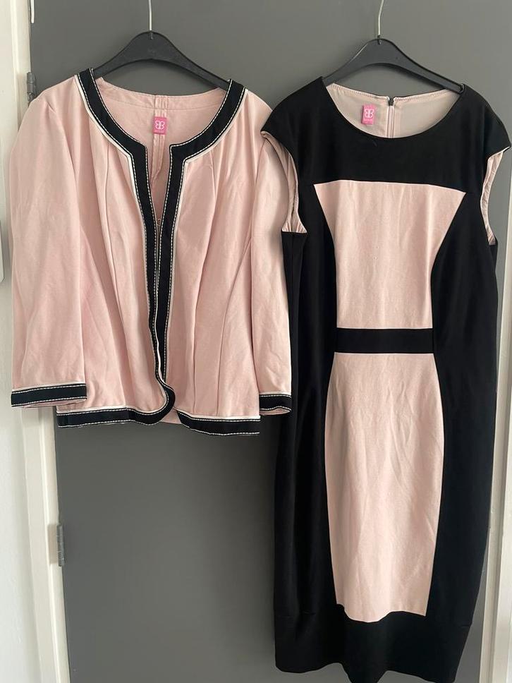 Mantelpak, Kleding | Dames, Jasjes, Kostuums en Pakken, Nieuw, Kostuum of Pak, Maat 38/40 (M), Roze, Ophalen of Verzenden