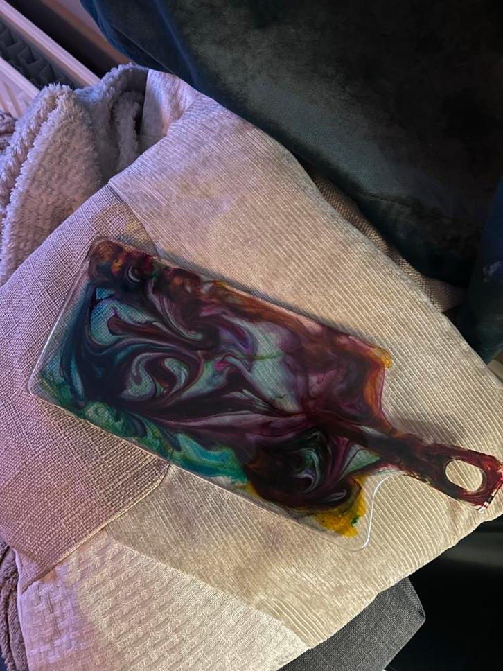 Handgemaakte Epoxy Kaasplank, Huis en Inrichting, Keuken | Keukenbenodigdheden, Nieuw, Ophalen of Verzenden