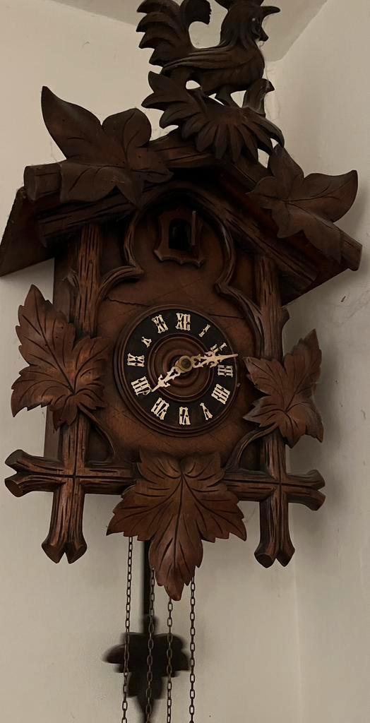 Houten Koekoeksklok - Traditioneel Vakmanschap, Antiek en Kunst, Antiek | Klokken, Ophalen of Verzenden