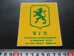 sticker WPN warmbloed paarden stamboek bilthoven, Ophalen, Zo goed als nieuw, Bedrijf of Vereniging