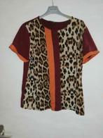 nieuw gekleurd tshirt luipaard panter print L, Ophalen of Verzenden, Nieuw, Bruin, Korte mouw