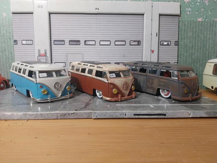 SALE : Customized volkswagen spijlbus T1 lowrider, Hobby en Vrije tijd, Modelauto's | 1:24, Nieuw, Auto, Jada, Ophalen of Verzenden