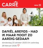 RUILEN - 5 kaartjes voor Daniel Arends in Carre, Tickets en Kaartjes, Kortingen en Cadeaubonnen, Twee personen, Overige soorten