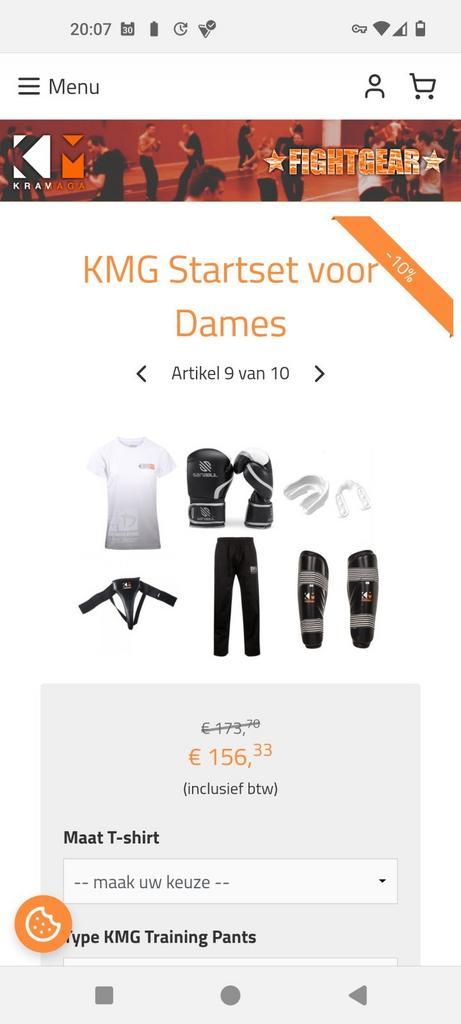 Volledige krav maga dames starterset maat m, Tickets en Kaartjes, Kortingen en Cadeaubonnen, Eén persoon, Overige soorten