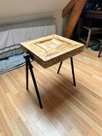 Houten Bijzettafel Industrieel, Minder dan 45 cm, Minder dan 55 cm, Vierkant, Nieuw
