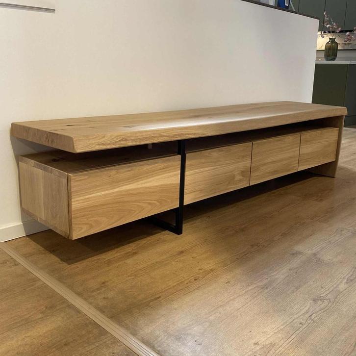 Eiken tv meubel 'Mint', Huis en Inrichting, Kasten | Televisiemeubels, Nieuw, Minder dan 100 cm, 150 tot 200 cm, 50 tot 75 cm