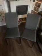 Grijze Stoffen Stoelen - Set van drie, Huis en Inrichting, Stoelen, Ophalen, Twee, Zo goed als nieuw, Stof