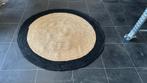 Jute vloerkleed 160 cm - zwarte rand - rond, Rond, Nieuw, Natuurlijk, Ophalen of Verzenden